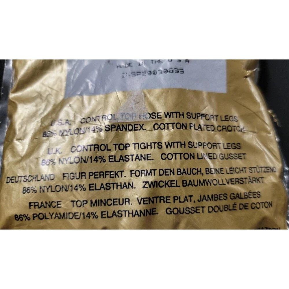 1 NEW Pair Silkies Control Top Pantyhose Small 34-36 Taupe 070105 Nylons USA